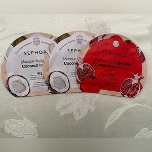 Sephora Collection Sheet Mask Bundle – Coconut & Pomegranate (Set of 3, NEW) 🥥